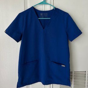 Figs Blue Casma Scrub Top